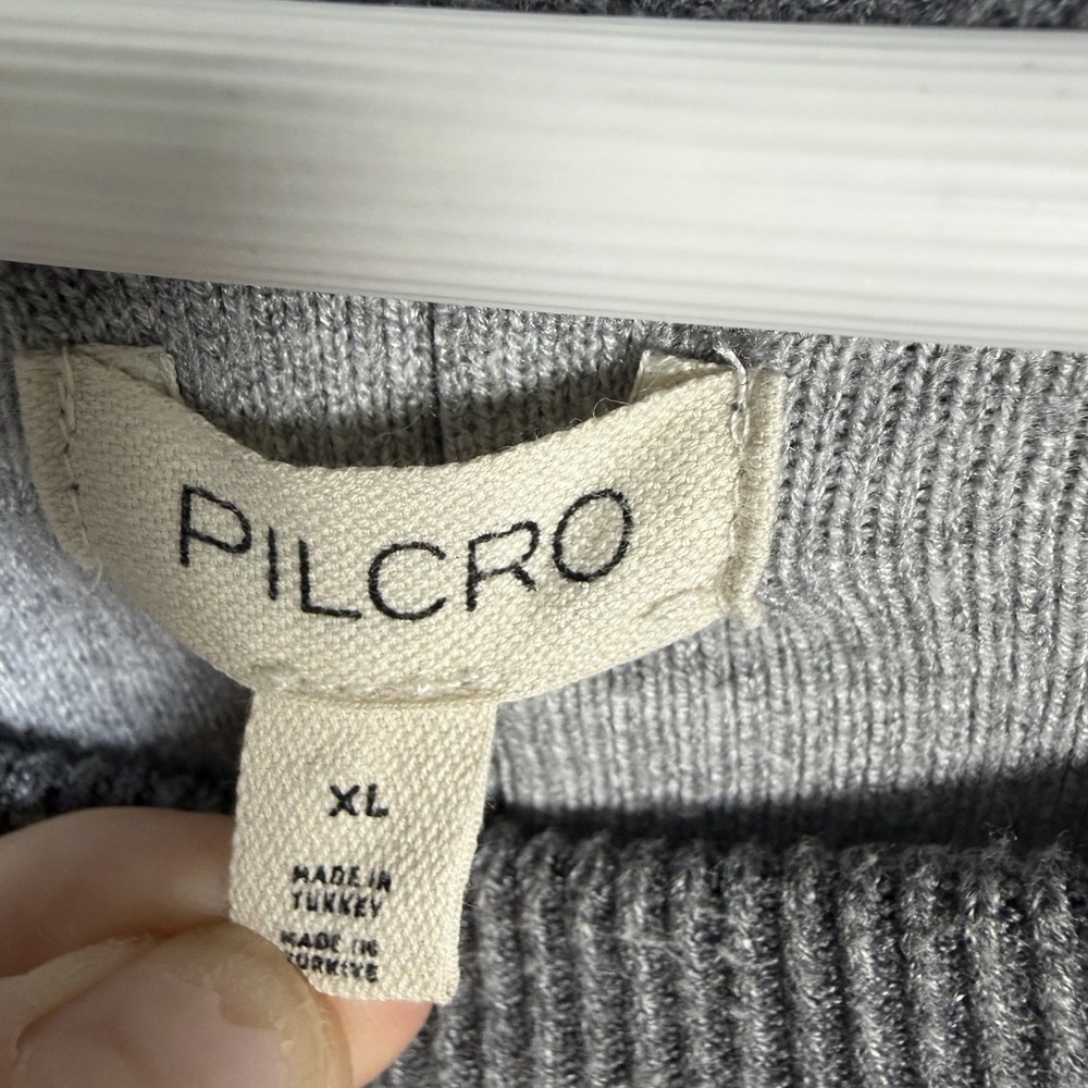 Anthropologie Pilcro Size XL The Oaklyn Cozy Boxy Crew-Neck Sweatshirt Gray - Picture 7 of 11